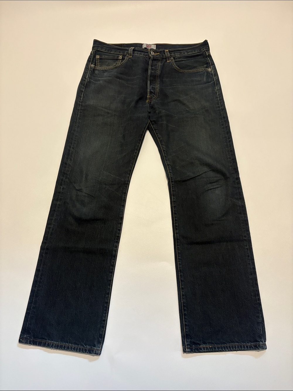 Levi's Men's Black Straight-Leg Button-Fly Jeans